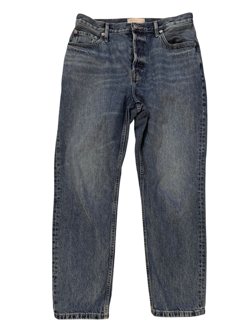 Everlane 90s Cheeky Jeans Size 30R Vintage Wash Rigid Organic Cotton Denim